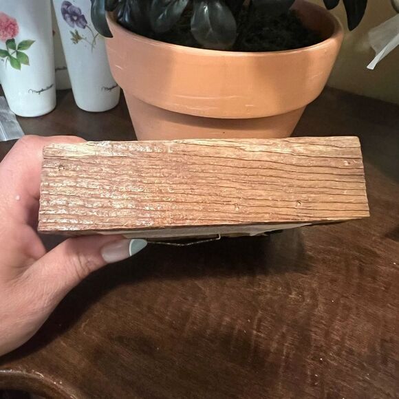 LOBSTER TRAP ART "Cottage On The Shore“ Ceramic tile with wood frame 5" - Picture 4 of 6